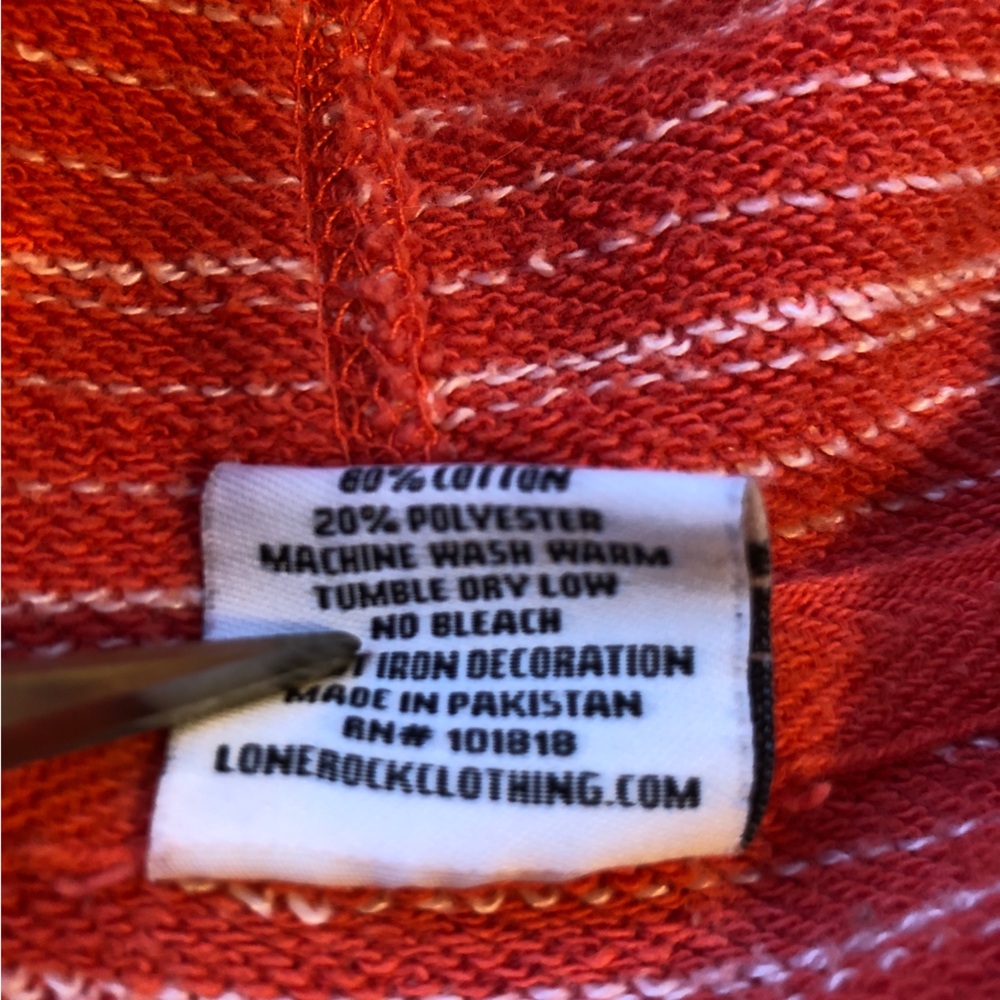 Red/orange heather zip-up hoodie with Snowbasin logo - Picture 5 of 10